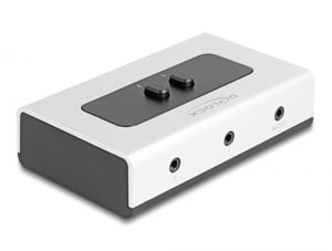 DeLOCK 2-zu-1-Stereo-Klinkenstecker (3,5 mm, 4-polig), manueller bidirektionaler Schalter