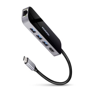 Axagon HMC-6GL Wired USB 3.2 Gen 1 (3.1 Gen 1) Type-C Docking Station, Black, Gray