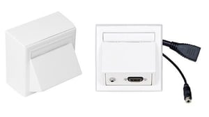 Vivolink WI221170 HDMI + 3.5mm Electrical Outlet, White