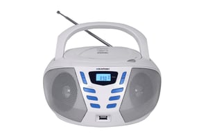 Blaupunkt BB7-WH – tragbares Stereosystem, digital, 2,4 W, FM, grau, MP3-Player