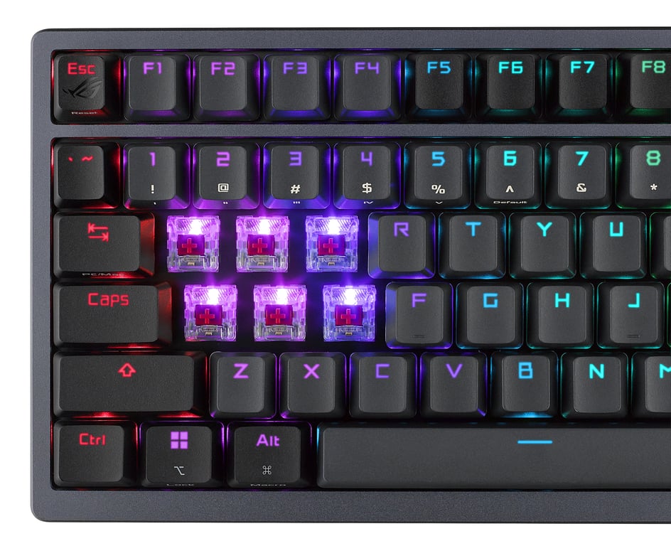 ASUS ROG Azoth klawiatura Gaming USB + RF Wireless + Bluetooth Czarny
