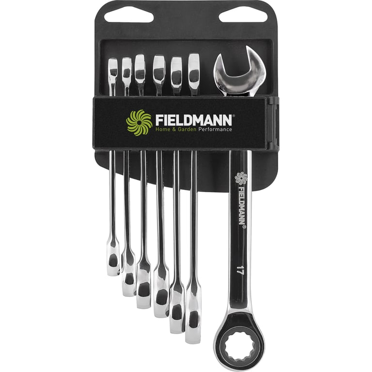 Fieldmann FDN 1045 klucz zapadkowy 8,10,11,12,13,14,17 mm 7 szt. Stal nierdzewna