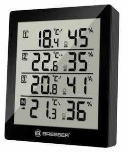 Bresser Optics 7000020CM3000 Environmental Thermometer Electronic Environmental Thermometer Indoor/Outdoor Black, White