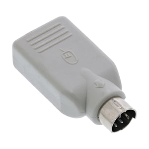 InLine 33103 przejściówka do kabli PS/2 male USB A Beżowy