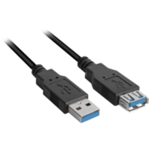 Sharkoon 2m, 2xUSB 3.0-A USB Cable USB 3.2 Gen 1 (3.1 Gen 1) USB A Black