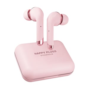 Happy Plugs Air 1 Plus Wireless In-Ear Headset for Calls/Music via Bluetooth, Pink