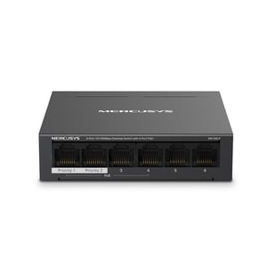 Mercusys MS106LP Managed Fast-Ethernet-Netzwerk-Switch (10/100) mit PoE-Unterstützung, schwarz