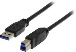 Deltaco USB3-120S kabel USB USB 3.2 Gen 1 (3.1 Gen 1) 2 m USB A USB B 4,8 Gbit/s Czarny