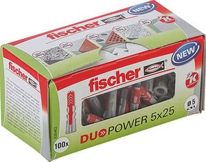Fischer DUOPOWER 5 x 25 LD expansion anchor, 100 pcs. Plastic, Round