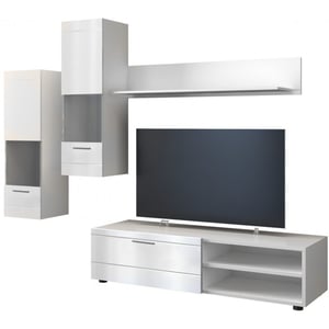 Topeshop MEBLO SPIDER BIEL BP Living Room Furniture Set, White