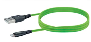 Schwaiger LPRO420 501 kabel do telefonu Zielony 1,2 m USB A Lightning
