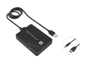 Conceptronic HUBBIES10B USB 3.2 Gen 1 (3.1 Gen 1) Type-A Docking Station, Black