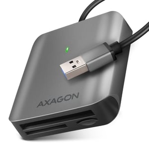 Axagon CRE-S3 Externer Kartenleser USB-A 3.2 Gen 1 mit 3 Steckplätzen & LUN SD/microSD/CF-Kartenleser USB 3.2 Gen 1 (3.1 Gen 1) Typ A Grau