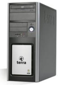 TERRA 1009988 PC Intel® Core™2 Duo E8400 2 GB DDR2-SDRAM 500 GB Intel® GMA X4500 Windows 7 Professional Midi-Tower Schwarz, Grau