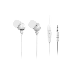Maxell 303760 hörlurar/headset, trådbundna, in-ear, samtal/musik, vita