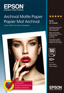 Epson Archival Matte Paper, DIN A3+, 189 g/m², 50 Blatt