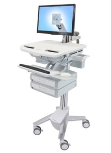 Ergotron StyleView Aluminium, Grau, Weiß, Flaches Panel, Multimedia-Karte