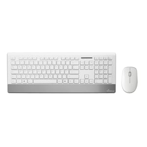 MediaRange MROS106 tangentbord Medföljande mus Dom RF Wireless QWERTZ Tysk Silver, Vit