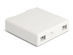 DeLOCK Wall-Mounted Optical Distribution Box, for 2 x SC Simplex or LC Duplex, white