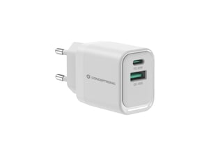 Conceptronic ALTHEA19W33 Ladegerät für mobile Geräte, universell, weiß, Wechselstrom, Schnellladung, für den Innenbereich