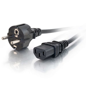 C2G 88542 strömkabel, svart, 1 m