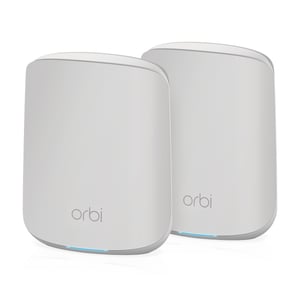 NETGEAR Orbi RBK352 AX1800 WiFi 6 Dualband-Mesh-System Dualband (2,4 GHz/5 GHz) Wi-Fi 6 (802.11ax) Weiß 5 Innen