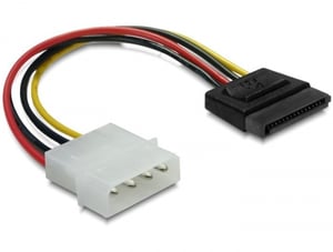 DeLOCK SATA-HDD-Stromkabel > 4-poliger Stecker – gerade, 0,12 m