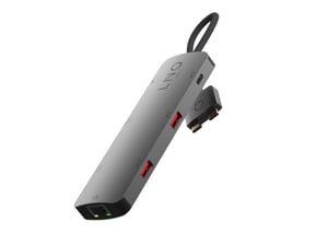 LINQ LQ48011 stacja dokująca Przewodowa 2 x USB 3.2 Gen 2 (3.1 Gen 2) Type-C Czarny, Szary