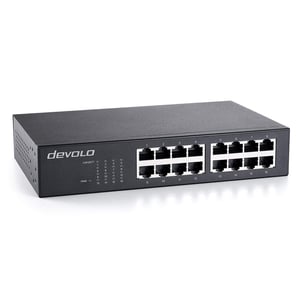Devolo 7235 przełącznik sieciowy Nie zarządzany Gigabit Ethernet (10/100/1000) 1U Czarny