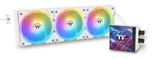 Thermaltake MAGFloe 420 Ultra ARGB All-in-One-Flüssigkeitskühler für den Prozessor, 14 cm, weiß, 1 Stück.