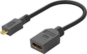 Wentronic 58683 kabel HDMI 0,15 m HDMI Typu D (Micro) HDMI Typu A (Standard) Czarny