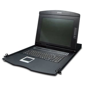 PLANET KVM-210-08M KVM-switch Möjlighet till rackmontering Svart
