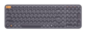 Baseus K01B Tastatur, universell, USB + RF Wireless + Bluetooth, QWERTY, US-Englisch, grau