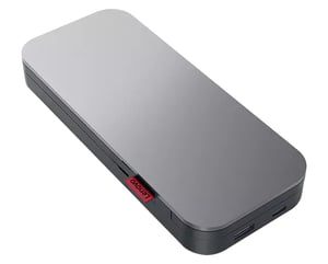 Lenovo G0A3LG2WWW Lithium-Polymer (LiPo) Power Bank, 20,000 mAh, Gray