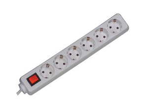 Bachmann Überspannungsschutz, 3 m, weiß, 6 x Netzsteckdose, 250 V