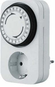 Bachmann 24h, 1x Schuko 16 A/230 V~/3680 W, weiß, Tagesprogrammierer