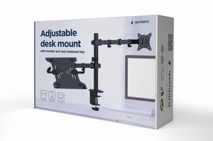 Gembird MA-DA-03 Monitorhalterung/-ständer 81,3 cm (32") Schreibtisch Schwarz