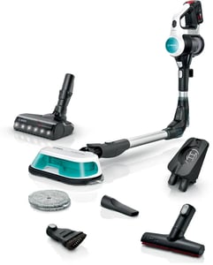 Bosch BCS71HYG1 Stabstaubsauger/Elektrobürste Vertikaler Staubsauger Akku Trocken- und Nassreinigung HEPA Beutellos 0,3 l 23,5 W Schwarz, Weiß 3 Ah
