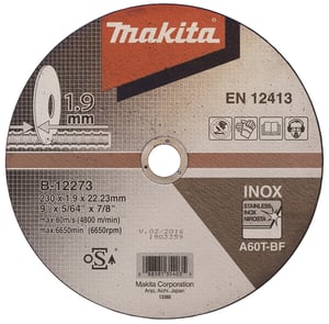Makita B-12273 Zubehör für Winkelschleifer: Trennscheibe