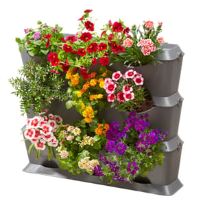 Gardena NatureUp! Pflanzkasten für den Außenbereich, zum Aufhängen an der Wand, Kunststoff, grau