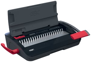 GBC CombBind CB12 Comb Binder, 165 sheets. Black, Red