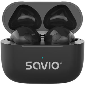 Savio TWS-02 PRO Kopfhörer/Headset – kabellos, In-Ear, Musik/Alltag, USB Typ C, Bluetooth, schwarz