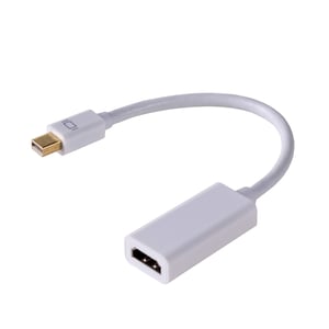 Akyga AK-AD-38 Cable Adapter, 0.15 m, HDMI Type A (Standard) to Mini DisplayPort, White
