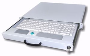 aixcase AIX-19K1U-W 19" rack konsola rackowa Biały
