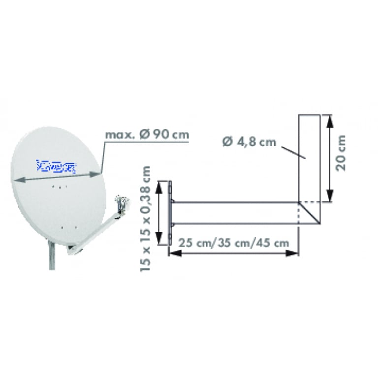 Schwaiger WAH25A 001 Stal nierdzewna Aluminium