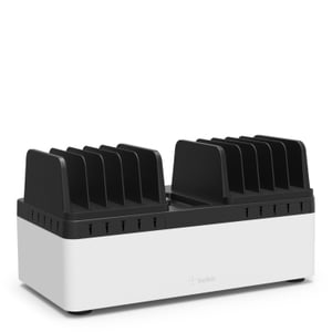 Belkin B2B161VF Organizer für Ladestationen, für die Tisch- oder Wandmontage, Schwarz, Weiß