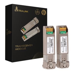 Extralink SFP28 25G 2-pack | SFP28-modul | 25 Gbps, LC/UPC Duplex, 1310 nm, 10 km, single mode, DOM-nätverksmodul