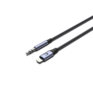 UNITEK M1209A kabel audio 1 m 3.5mm Lightning Czarny, Szary