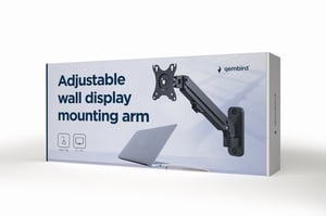 Gembird MA-WA1-01 uchwyt / stojak do monitorów 68,6 cm (27") Ściana Czarny