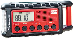 Midland ER300 Tragbares Analoggerät Schwarz, Rot